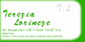 terezia lorincze business card